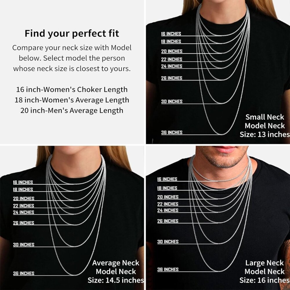 925 Sterling Silver Box Chain Necklace for Women, 1mm 0.8mm Replacement Link Cha - Picture 5 of 9